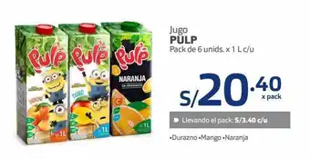 Makro Jugo pulp pack de 6 unids. x 1 l c/u oferta