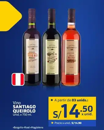 Makro Vino santiago queirolo unid. x 750 m oferta