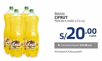 Makro Bebida cifrut pack de 4 unids. x 3 l c/u oferta