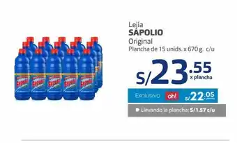 Makro Lejía sapolio 15un x 670g oferta