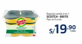 Makro Esponja verde 2 en 1 scotch brite x 8un oferta