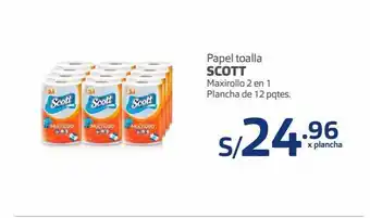Makro Papel toalla scott 2 en 1 oferta