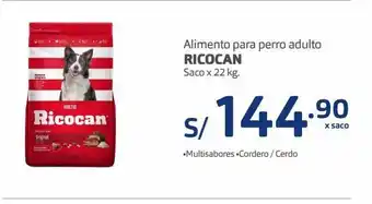Makro Alimento para perros ricocan x 22kg oferta