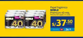 Makro Papel higiénico noble 40mts oferta