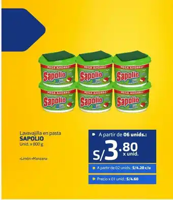 Makro Lavavajillas sapolio x 800g oferta