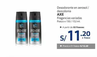 Makro Desodorante aerosol axe x 150/152ml oferta