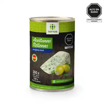 Tottus Aceitunas rellenas de queso tottus 350 gr oferta