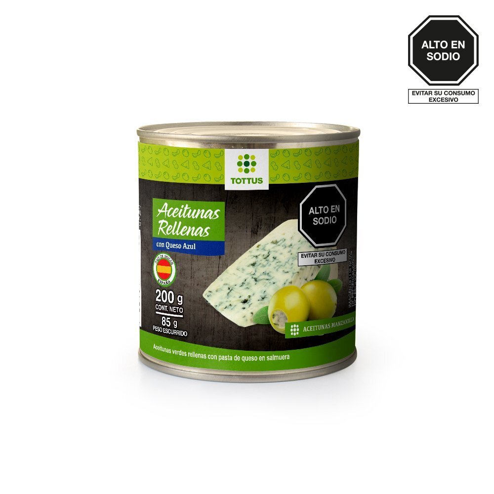 Tottus Aceitunas rellenas de queso tottus 200 gr oferta