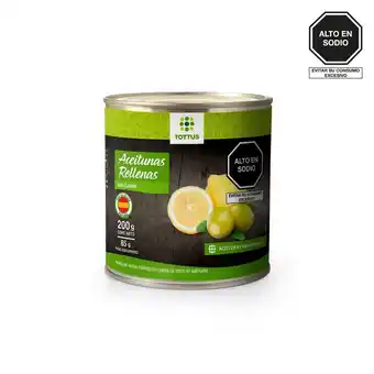 Tottus Aceitunas rellenas de limón tottus 200 gr oferta
