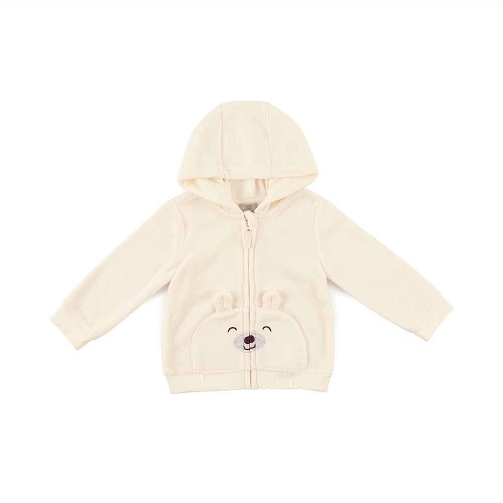 Tottus Polera polar bebé talla 9m ivory osito oferta