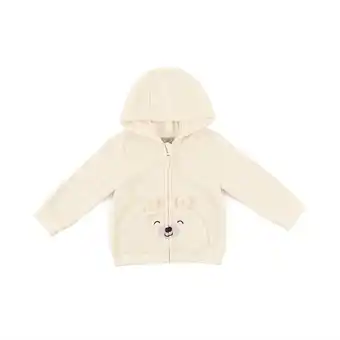 Tottus Polera polar bebé talla 9m ivory osito oferta