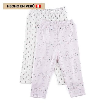 Tottus Packx2 pantalon moda algodón bebe oferta
