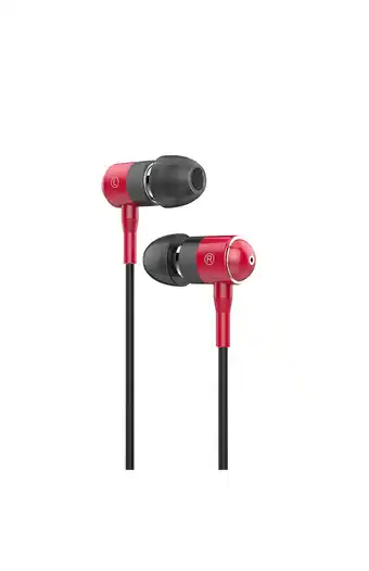 Tiendas EFE Audífonos intrauditivo havit l670 metal rojo oferta