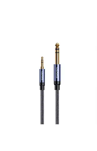Tiendas EFE Cable audio auxiliar 3,5mm a 6,35mm negro oferta