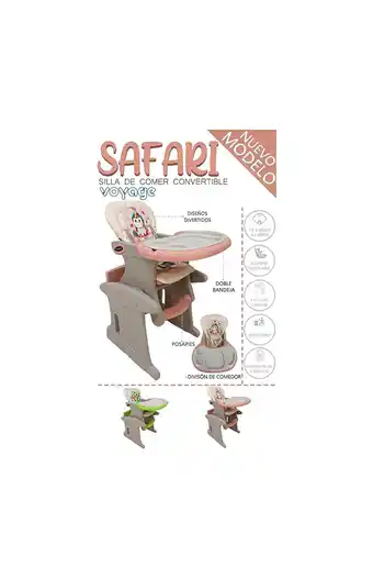 Tiendas EFE Silla de comer voyage safari - rosado oferta