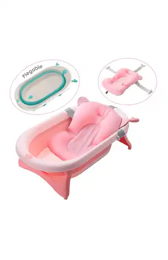 Tiendas EFE Tina de baño para bebe plegable rosado oferta