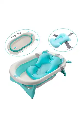 Tiendas EFE Tina de baño para bebe plegable celeste oferta