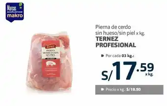 Makro Pierna de cerdo sin hueso/sin piel x kg. ternez profesional oferta