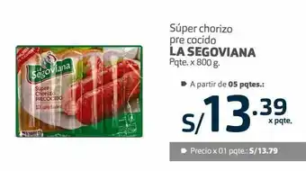 Makro Súper chorizo pre cocido la segoviana pqte. x 800 g oferta