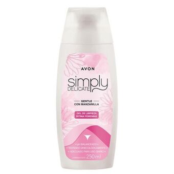 Avon Simply delicate jabón líquido íntimo con manzanilla edición cruzada contra el cáncer de mama 250 ml oferta