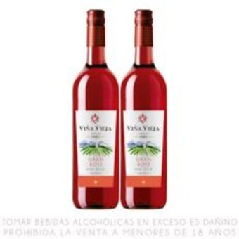 Metro Pack vino viña vieja rose 2 botella oferta
