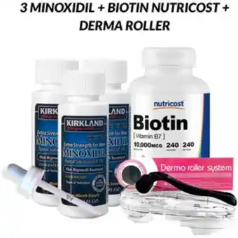 Minoxidil kirkland 3 mas derma roller ma...