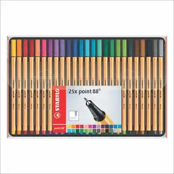 Comercial Li Plumón stabilo fine pen point88 punta extra fina 0.4mm x25 oferta
