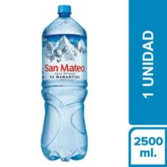 Metro Agua sin gas mineral san mateo botella 2.5 l oferta