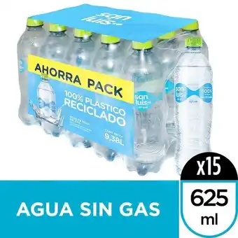 Vivanda Agua mineral san luis sin gas botella 625ml paquete 15un oferta