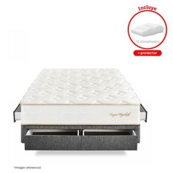 Paraiso del Perú Cama con cajones royal elizabeth | queen oferta