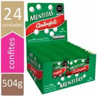 Caramelos mentitas ambrosoli - caja 24 und x 21gr - unidad