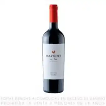 Metro Vino tinto malbec marques del sur roble botella 750ml oferta