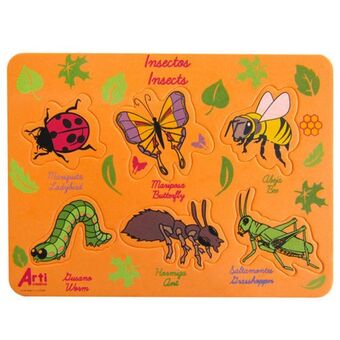 Juego didáctico arti creativo encaje goma eva insectos