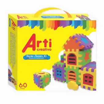 Comercial Li Juego arti creativo block & towers 3d goma eva x60 piezas oferta