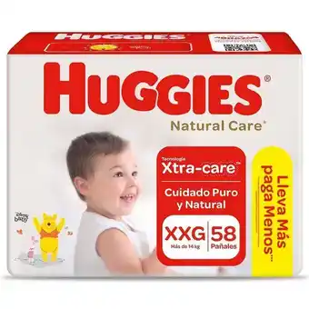 Tottus Pañales huggies natural care xxg 58 unid oferta