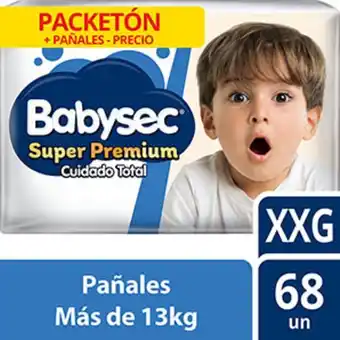InkaFarma Pañales babysec super premium xxg - paquete 68 un oferta