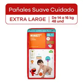 InkaFarma Pañales ninet suave cuidado talla xl - bolsa 48 un oferta