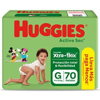 Mifarma Pañales huggies g bigpack active sec - bolsa 70 un oferta