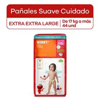 InkaFarma Pañales ninet suave cuidado talla xxl - bolsa 44 un oferta