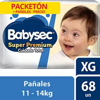 InkaFarma Pañales babysec super premium xg - paquete 68 un oferta