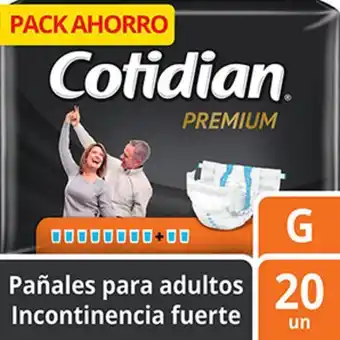 InkaFarma Pañales para adulto cotidian premium talla g - bolsa 20 un oferta