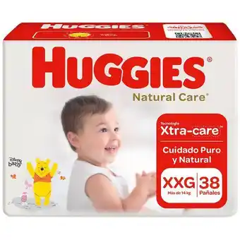 Vivanda Pañales para bebé huggies puro y natural talla xxg paquete 38un oferta
