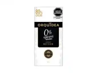 Freshmart Chocolate sin azúcar bitter 80% cacao orquídea - envase 90grs - unidad oferta