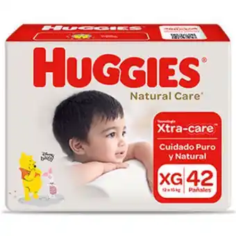 InkaFarma Pañal huggies hiperpack natural care unisex talla xg - bolsa 42 un oferta