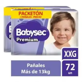 Freshmart Pack x2 pañal babysec premium pack xxg x 72 un - unidad oferta