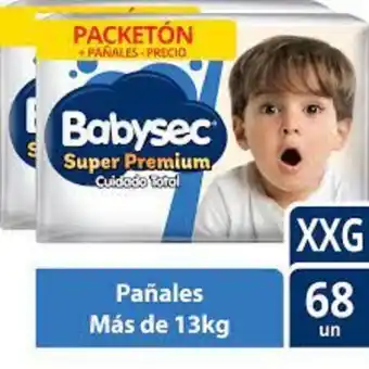 Freshmart Pack x2 pañal babysec super premium pack xxg x 68 un - unidad oferta