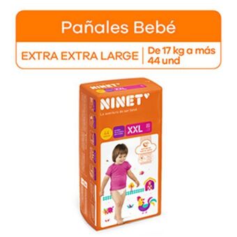 Mifarma Pañal ninet bebe talla xxl - bolsa 44 un oferta