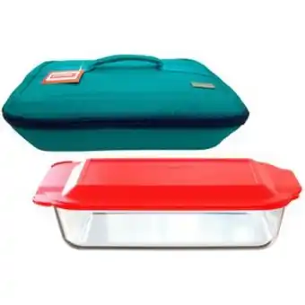 Linio Set pyrex portafuente y fuente rect 4.7l... oferta