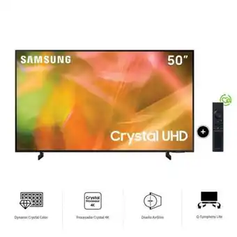 Hiraoka Tv samsung led 4k uhd smart 50" un50au8000gxpe oferta