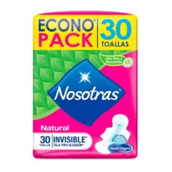 InkaFarma Toallas higienicas nosotras natural invisible - bolsa 30 un oferta